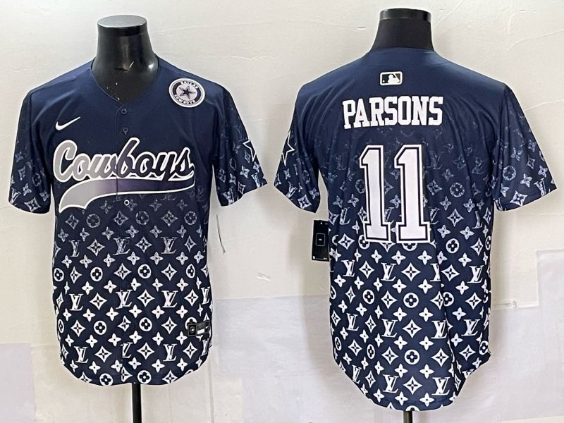 Men 2025 Dallas Cowboys #11 Parsons Drak blue Nike Limited NFL Jersey style 037->dallas cowboys->NFL Jersey